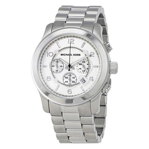 michael kors silver oversized runway watch women& 39|michael kors oversized boyfriend watch.